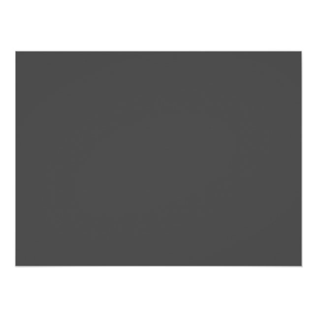 Pôster Create Your Own dark gray Custom Design (Frente)