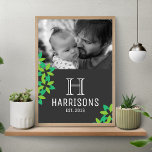 Pôster Create Your Own First Father's Day Photo<br><div class="desc">Upload your own photo to make your own unique poster. This modern poster is fully customizable. All texts are editable and colors can be easily changed to what best fits you.</div>