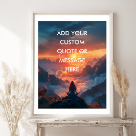 Poster Create Your Own Motivational Quote- Sky-Mountain