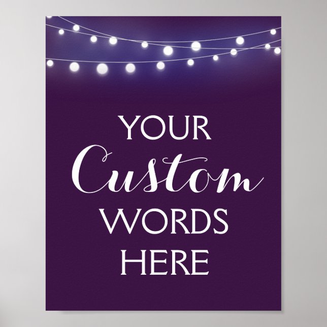 Poster Create your own WEdding/party  sign (Frente)