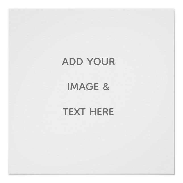 Pôster Create Your Own white  (Frente)