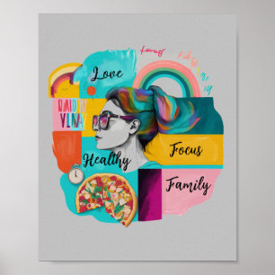 Poster Creating My Dream Life: A Gray Vision Board