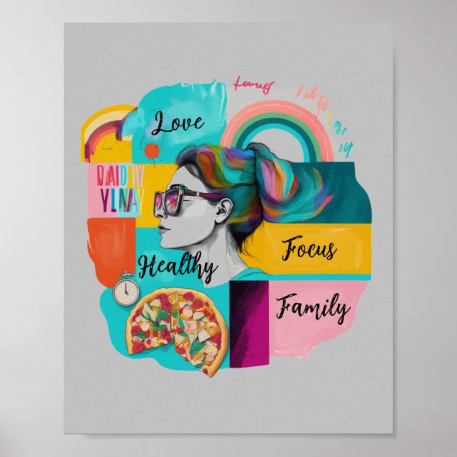 Poster Creating My Dream Life: A Gray Vision Board   (Frente)