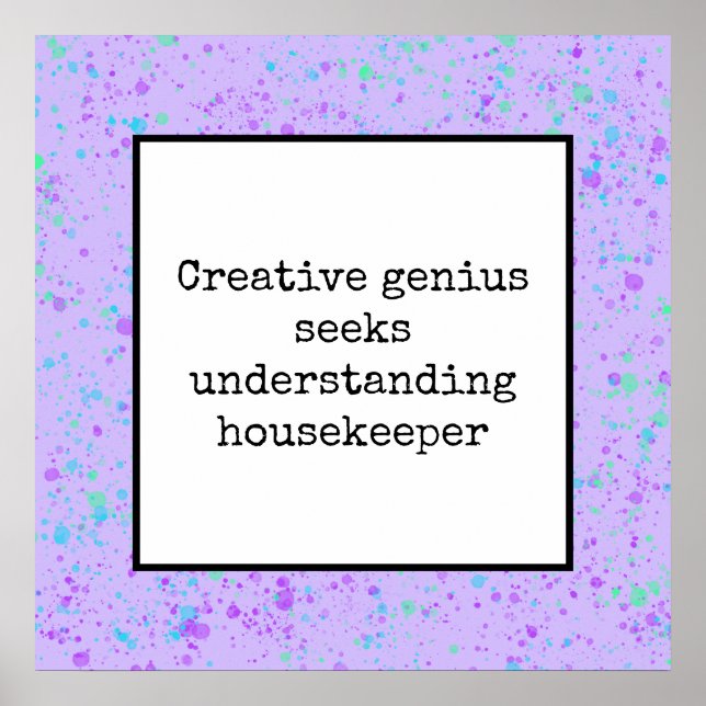 Poster Creative Genius busca entender o agregado familiar (Frente)