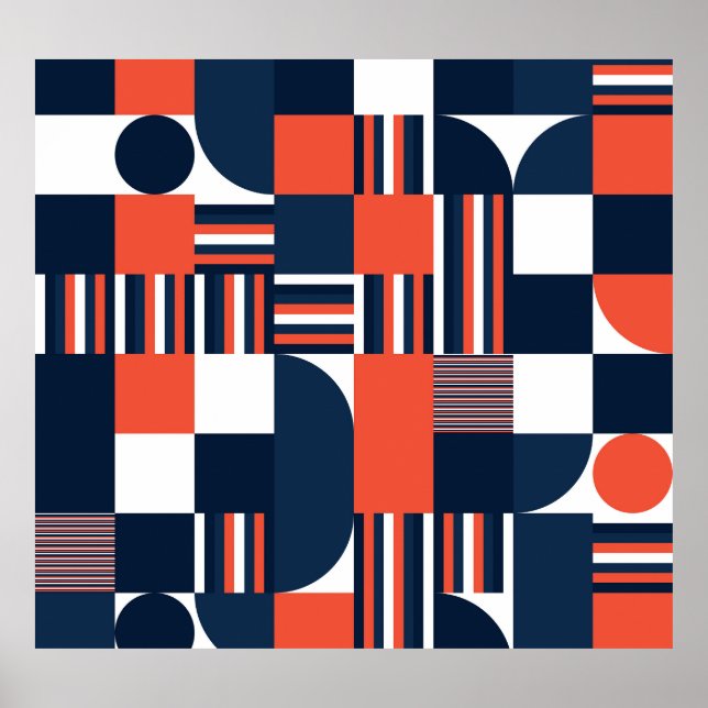 Poster Creative Geométrico: Design moderno sem costura (Frente)