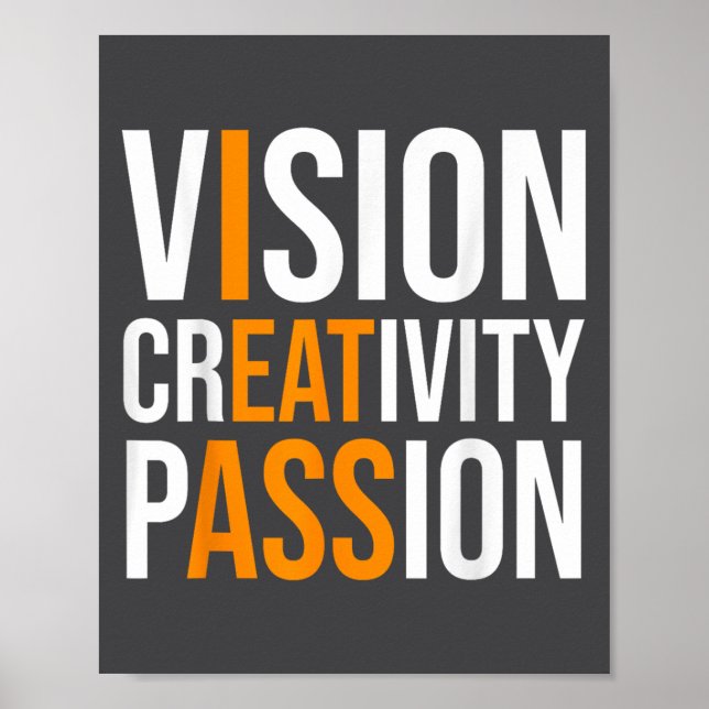 Poster Creativity On Shirt Sarcastic Funny Motivation  (Frente)