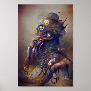 Poster CREATURE SHOW ilustração de arte de fantasia poste