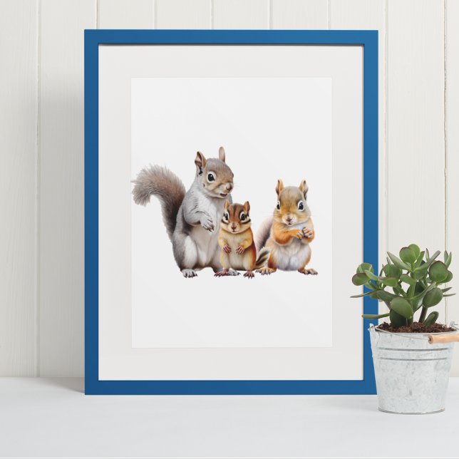 Poster Creche de Esquilos Bebês e Esquilos-Ratos (Criador carregado)