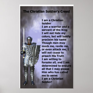 Poster Credo cristão dos soldados