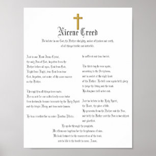 Poster Credo e cruz de Nicene