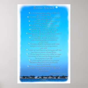 Poster Credo enluarada do optimista do céu
