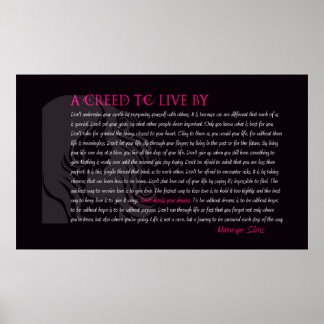 Pôster Creed to Live By