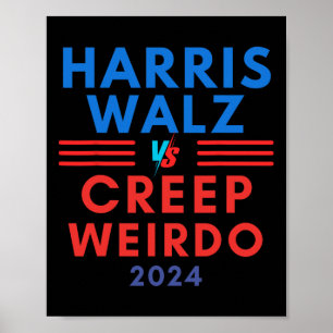 Poster Creep Vs Harris Waltz Funny Kamala WAlzheimer