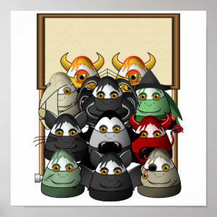 Poster Creepy Candy Corn Creepies Sinal