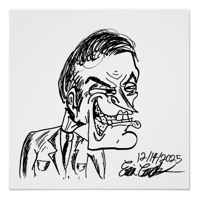 Pôster creepy villain cartoon art (Frente)