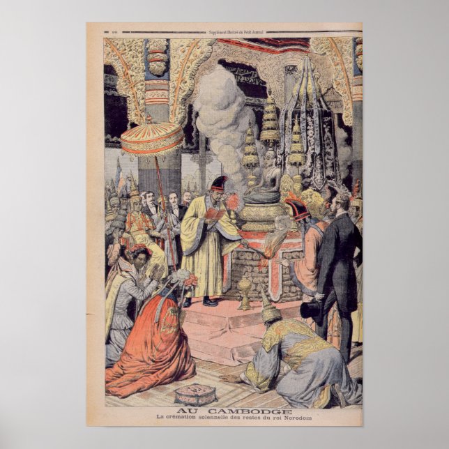 Pôster Cremação solene do Rei Norodom I (Frente)