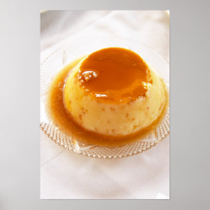 Pôster Creme caramelo tipo pudim com caramelo