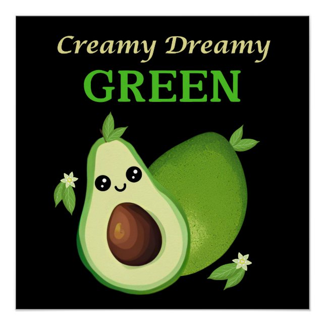 Pôster Creme. Sonho. Verde. (Frente)