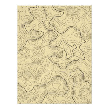 Creme Topografia Map Poster