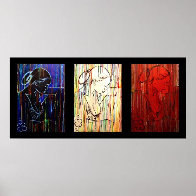 Poster Creole Rain - drapeau tricolore (Frente)