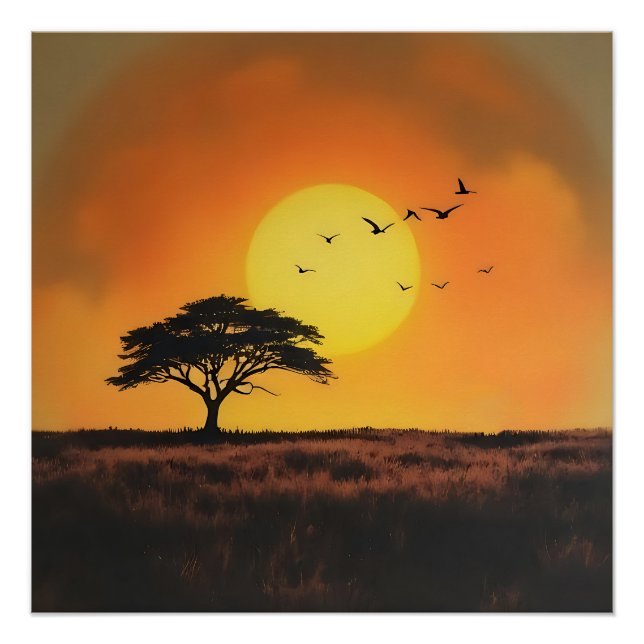 Pôster Crepúsculo Africano (Frente)