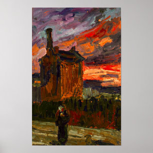 Poster Crepúsculo de Van Gogh Antes da Tempestade Montmar