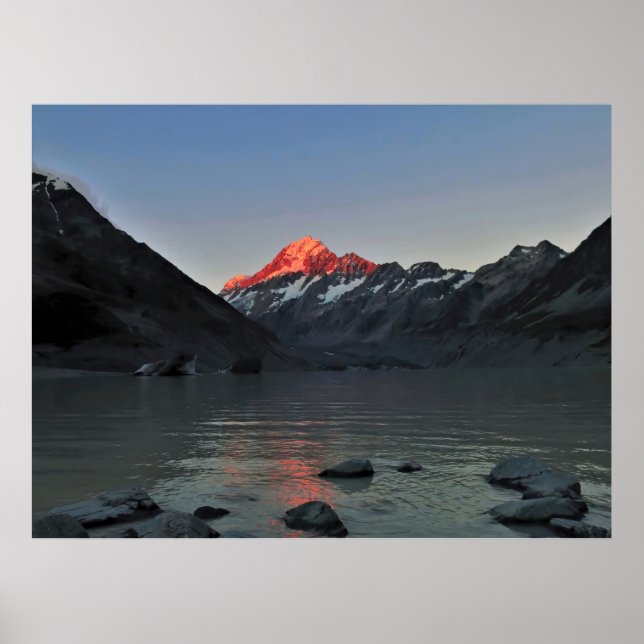 Poster Crepúsculo em Aoraki (Frente)