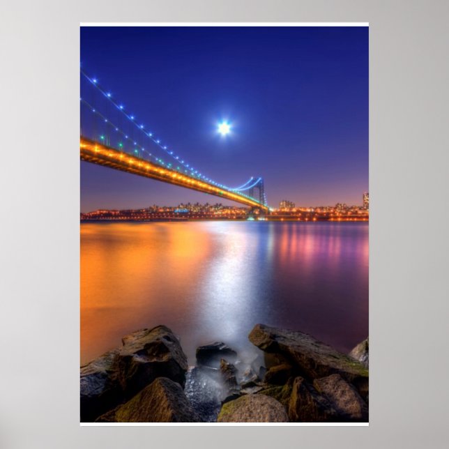 Poster Crepúsculo, George Washington BridgePalisades, NJ. (Frente)