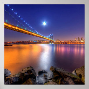 Poster Crepúsculo, George Washington BridgePalisades, NJ
