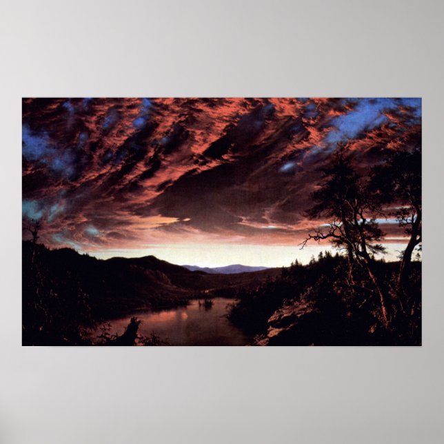 Pôster Crepúsculo na Igreja de Frederick Edwin (Frente)