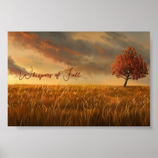 Poster Crepúsculo ouro no outono