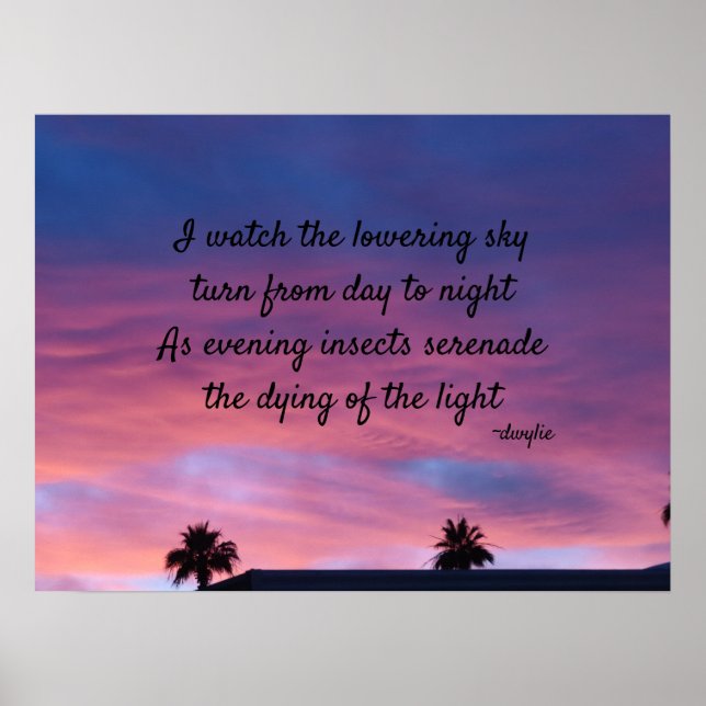 Poster Crepúsculo - Poesia Arte (Frente)