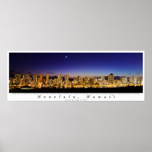 Poster Crepúsculo sobre Waikiki