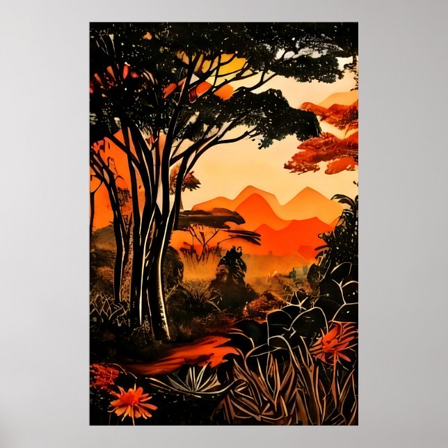 Poster Crepúsculo Tropical (Frente)