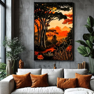 Poster Crepúsculo tropical