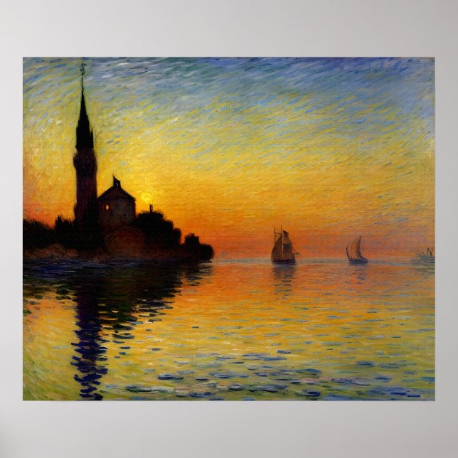 Poster Crepúsculo, Veneza - Reflexões Shimmering (Frente)