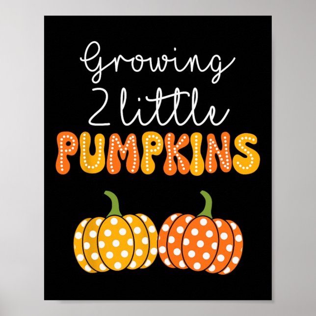 Poster Crescendo Dois Pequenos Pumpkins Anunciando (Frente)