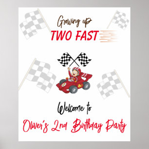 Poster Crescendo dois rápido Aniversário de 2 anos