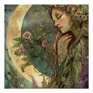 Pôster Crescent Moon Ostara Glossy