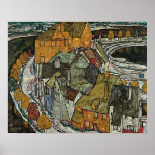 Pôster Crescente das casas II, cidade da ilha por Egon