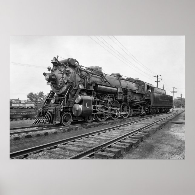 PÔSTER CRESCENTE LIMITADO DE CRESCENTE LOCOMOTIVO A VAPOR (Frente)