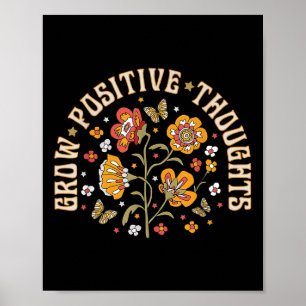 Poster Crescer o pensamento positivo Sensibilização para