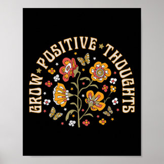 Poster Crescer o pensamento positivo Sensibilização para