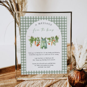 Poster Cresceu localmente uma mensagem do Chá de fraldas 