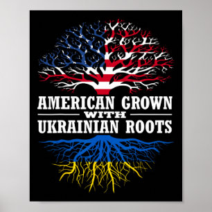 Poster Crescido Americano Com Raízes Ucranianas Árvore EU