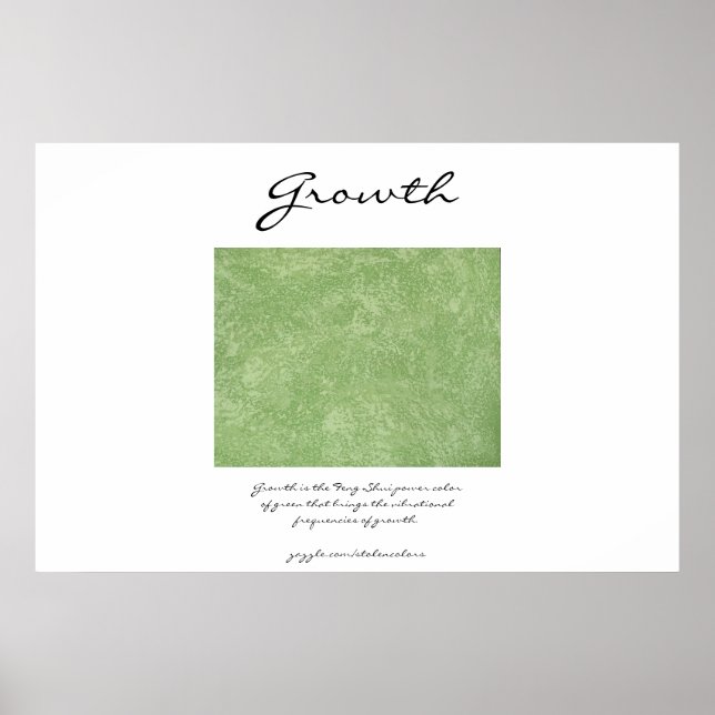 Poster Crescimento - Verde Feng Shui (Frente)