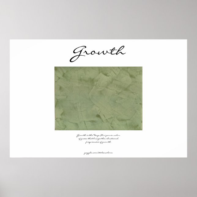 Pôster Crescimento - Verde Power - Feng Shui (Frente)