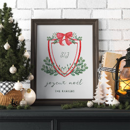Poster Crest de Natal Whimsso | Joyeux Noël