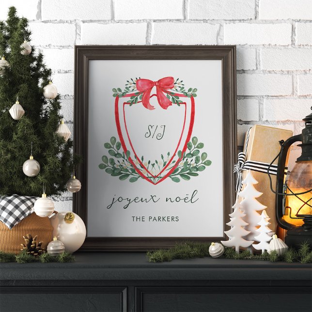 Poster Crest de Natal Whimsso | Joyeux Noël (Criador carregado)