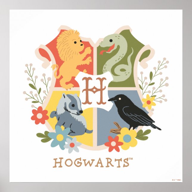 Poster Crest HOGWARTS™ Magical Blooms (Frente)